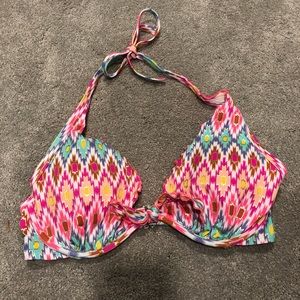 Bright multi-colored Victoria’s Secret swim top